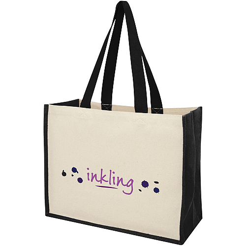 Varai 320 g/m² canvas and jute shopping tote bag 23L 3
