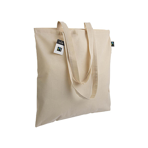 140g/m2 fairtrade® shopping bag, long handles 1