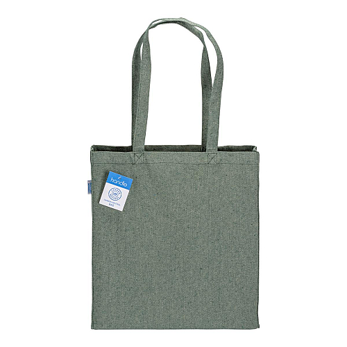 280 g/m2 recycled cotton carbon neutral shopping bag, long handles and gusset 2