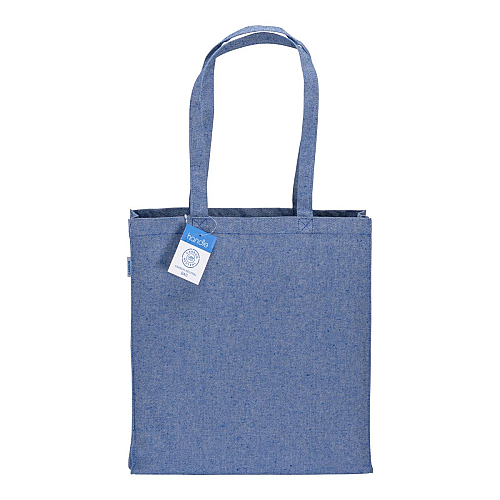 280 g/m2 recycled cotton carbon neutral shopping bag, long handles and gusset 2