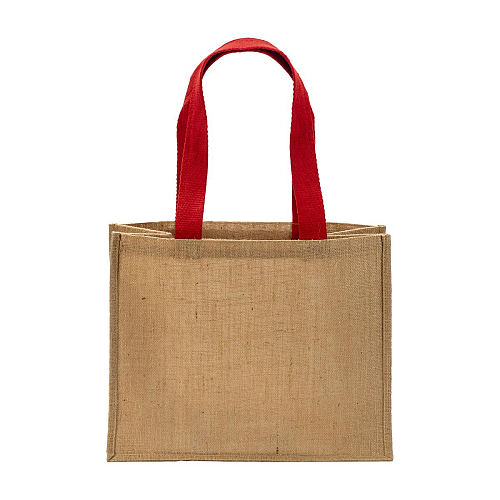 Jute shopping bag, long handles and gusset 2