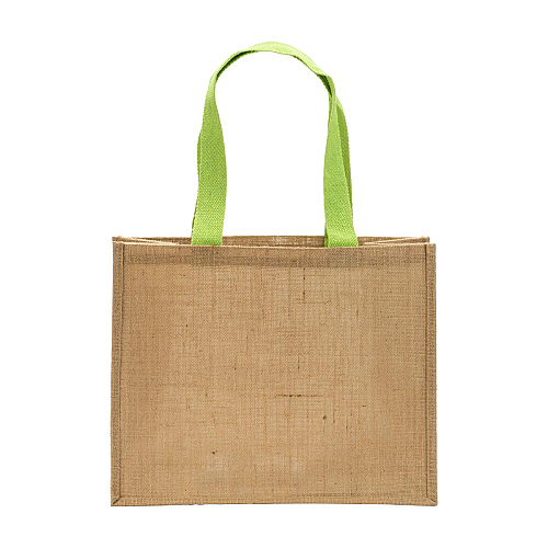 Jute shopping bag, long handles and gusset 2