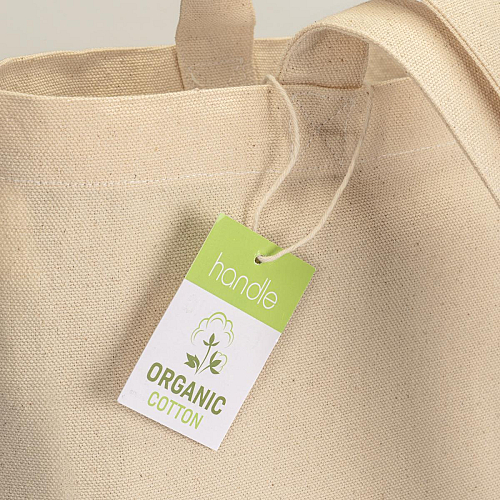 220/g m2 organic cotton shopping bag, long hanles and gusset 4