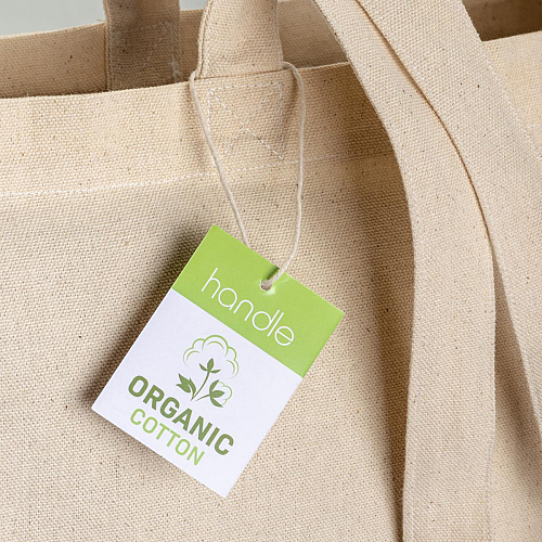 220/g m2 organic cotton shopping bag, long handles and gussets 4