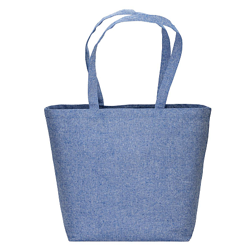 120 g/m2 recycled cotton shopper with PP inner coating, long handles and gusset 2