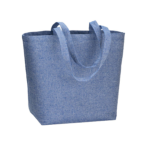 120 g/m2 recycled cotton shopper with PP inner coating, long handles and gusset 1