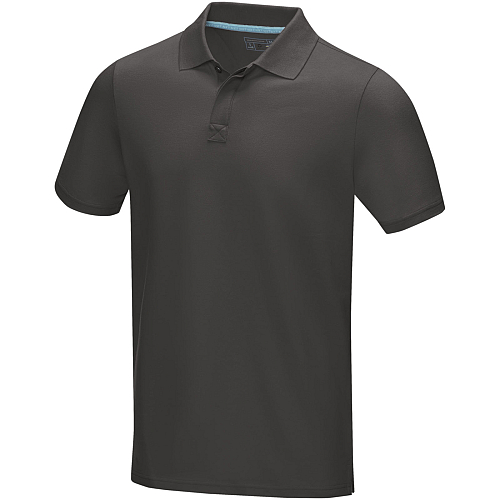 Graphite short sleeve men’s GOTS organic polo 1