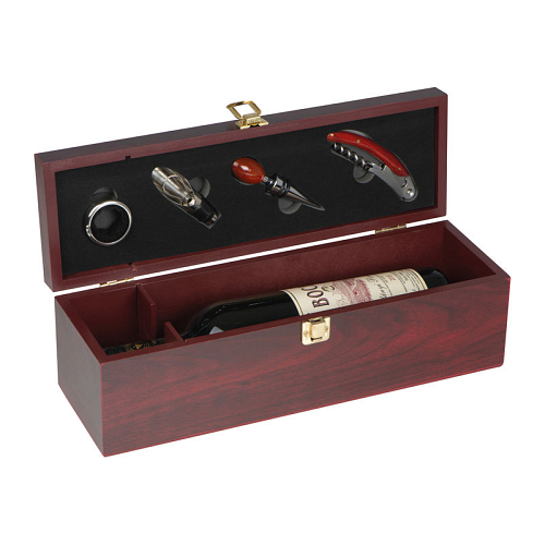 Wine set in wooden box 4