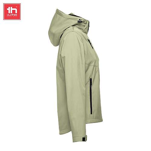 Womens softshell with removable hood 3