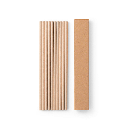 LAMONE. Set of 10 kraft paper straws 1