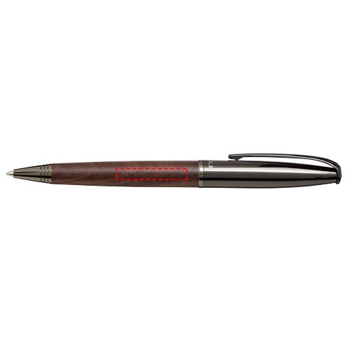 Loure wood barrel ballpoint pen (black ink) 4