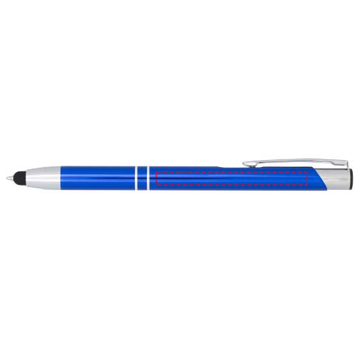 Moneta anodized aluminium click stylus ballpoint pen (blue ink) 4