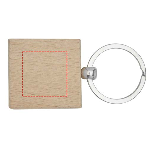 Gioia beech wood squared keychain 4