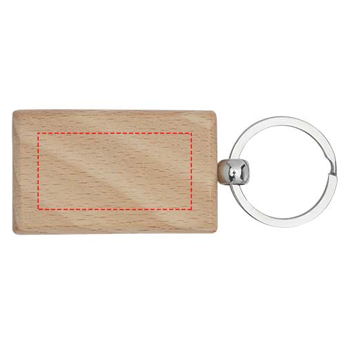 Gian beech wood rectangular keychain 4