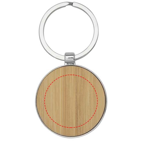 Nino bamboo round keychain 4