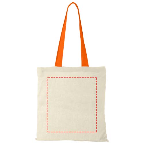 Nevada 100 g/m² cotton tote bag coloured handles 7L 4