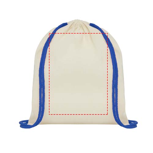 Oregon 100 g/m² cotton drawstring bag with coloured cords 5L 4