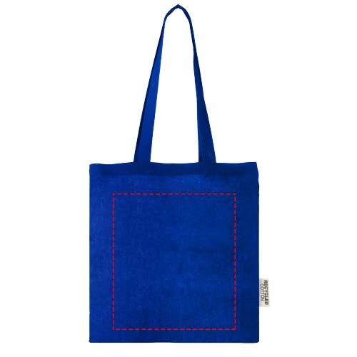 Madras 140 g/m2 GRS recycled cotton tote bag 7L 4