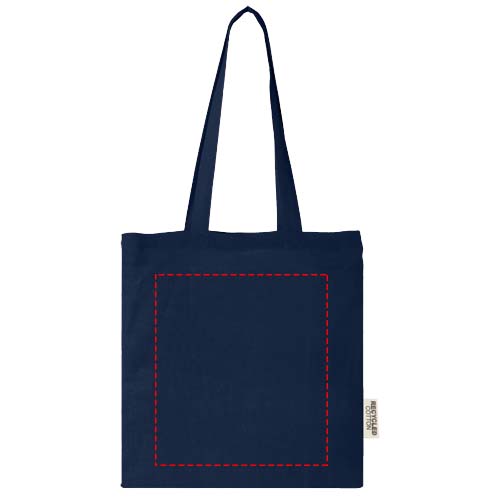 Madras 140 g/m2 GRS recycled cotton tote bag 7L 4