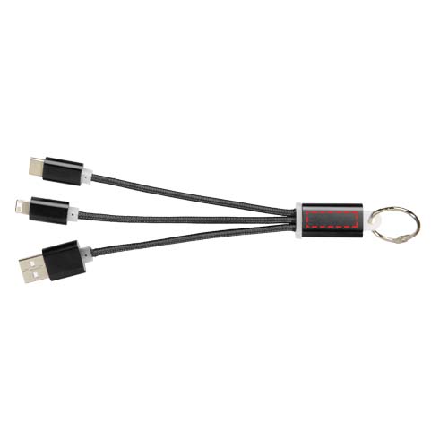 Metal 3-in-1 charging cable with keychain 4