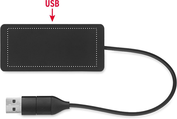 Hub USB cu 3 porturi + cablu 20 2