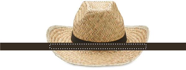 Palarie cowboy, paie naturale 2