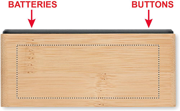 Ceas desteptator LED in bambus 2