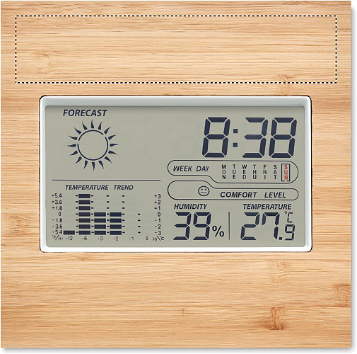 Statie meteo cu fata de bambus 2