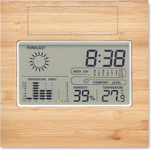 Statie meteo cu fata de bambus 3